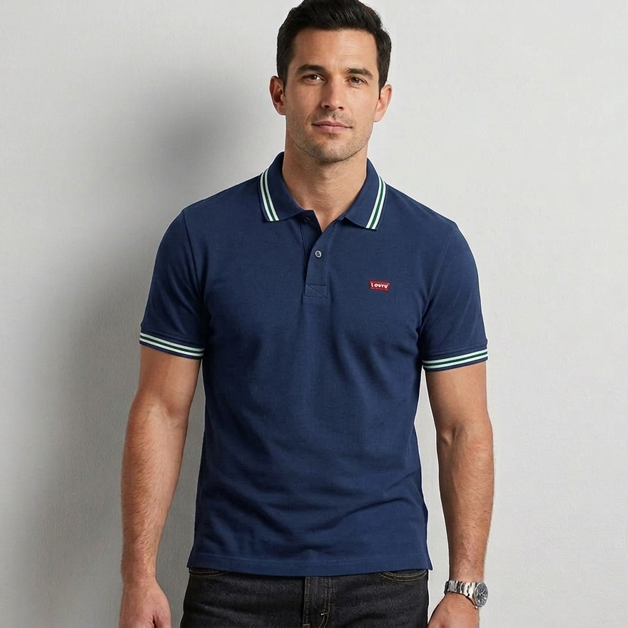 Levi's Men's Polo T-Shirt Blue