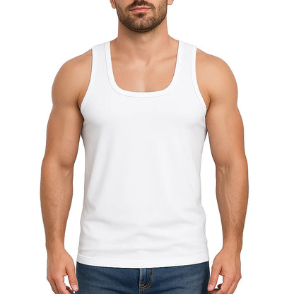 Men’s Sleeveless Summer Vest - White