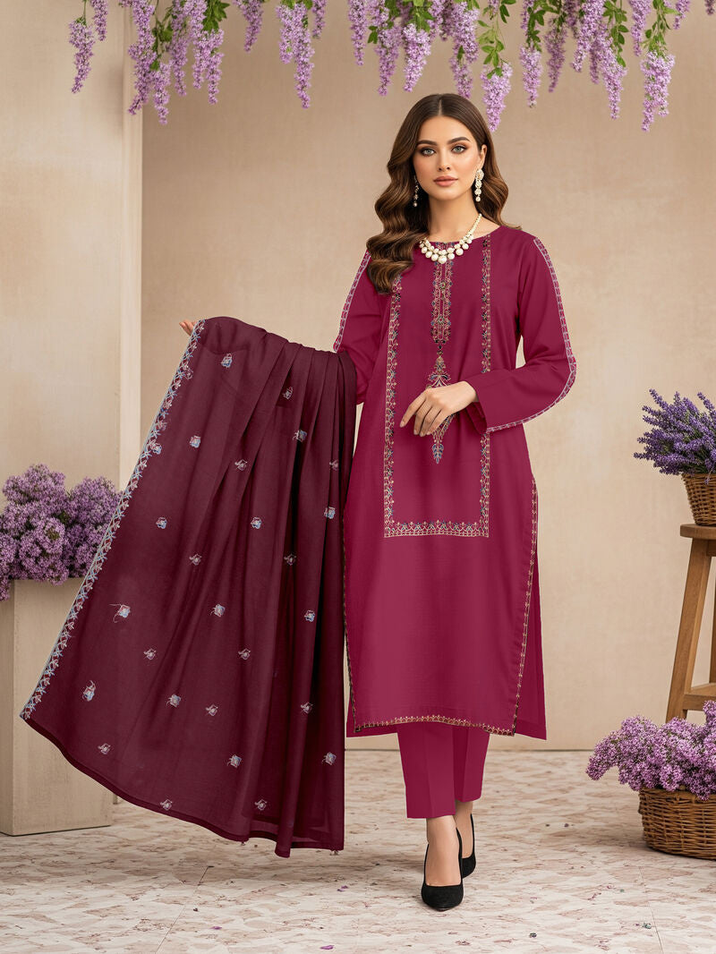 Lawn 3 Piece Suit Stitched