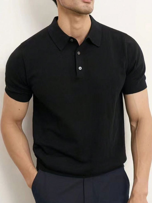 Men Polo T Shirt Black