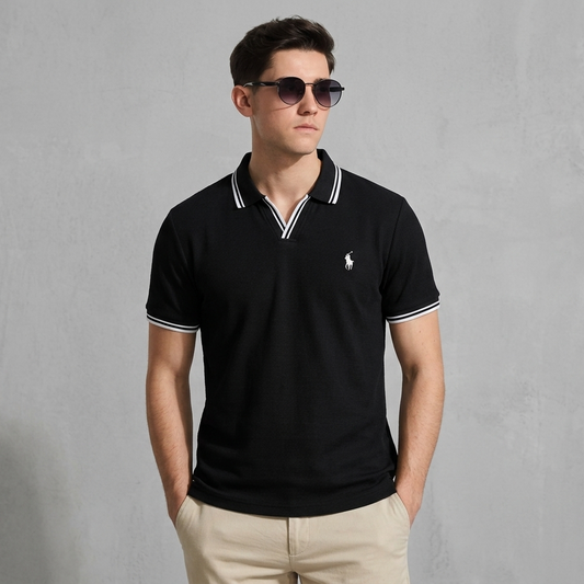 Polo - Man Polo T Shirt Black Old Money