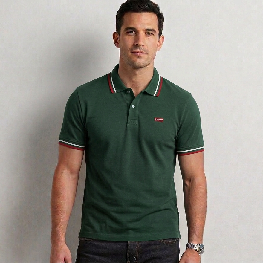 Levi's Men's Polo T-Shirt See Green