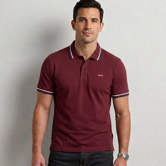 Levi's Men's Polo T-Shirt Maroon