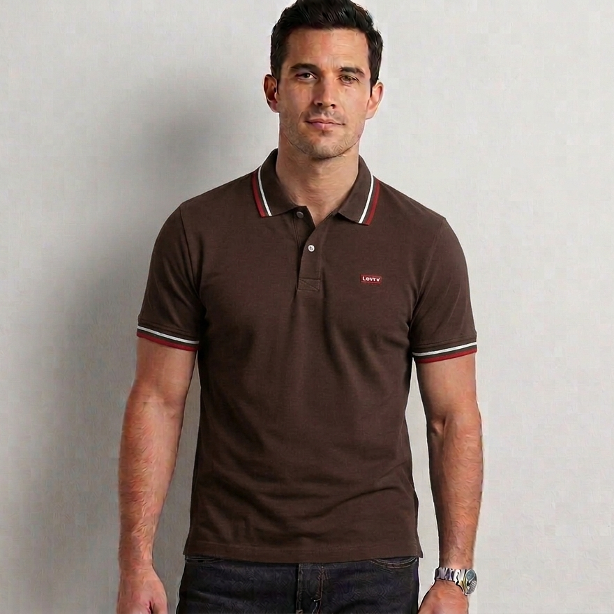 Levi's Men's Polo T-Shirt Brown