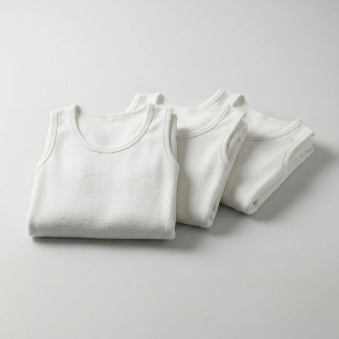Men’s Sleeveless Summer White Vest Pack of 3