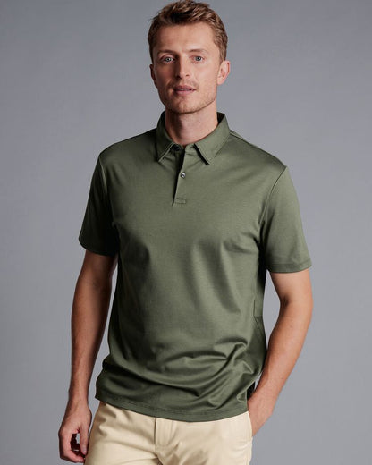 Man Polo T shirt Olive green