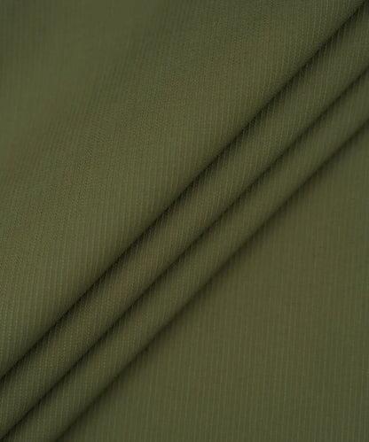 Men’s Unstitched Wash n’ Wear Suit by Wahab Fabrics - Olive Green