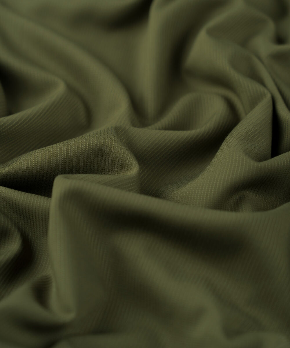 Men’s Unstitched Wash n’ Wear Suit by Wahab Fabrics - Olive Green