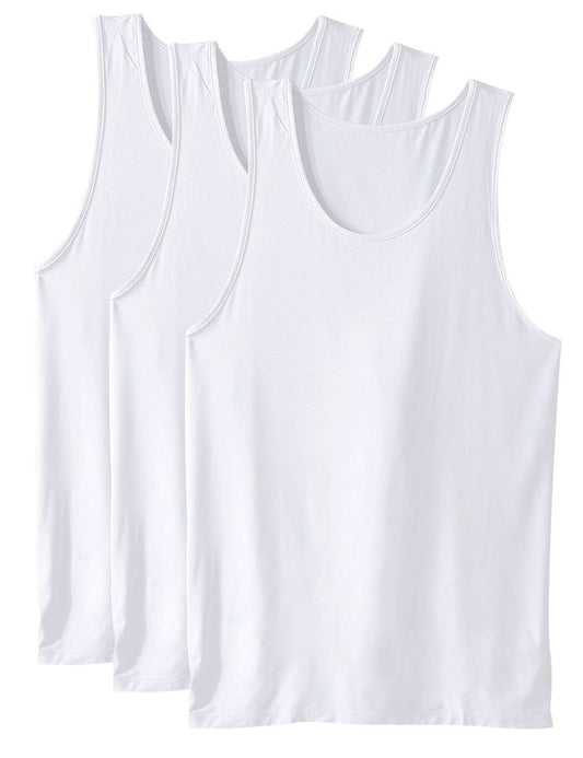 Men’s Sleeveless Summer White Vest Pack of 3